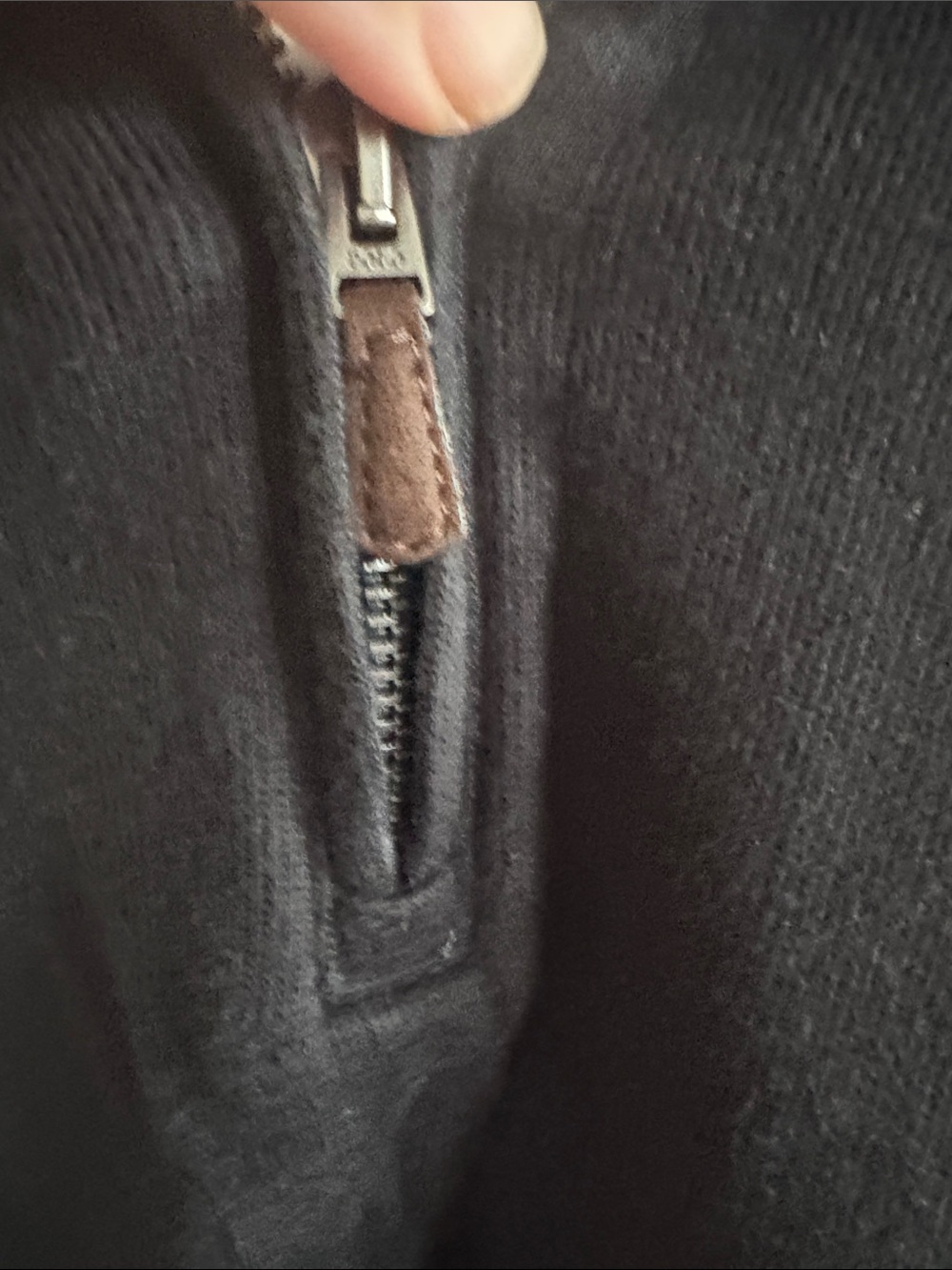 Polo by Ralph Lauren Black Quarter-Zip Sweater with Pony Logo - Picture 3 of 8